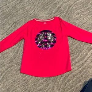 Lands End girls sequin long sleeve T-shirt